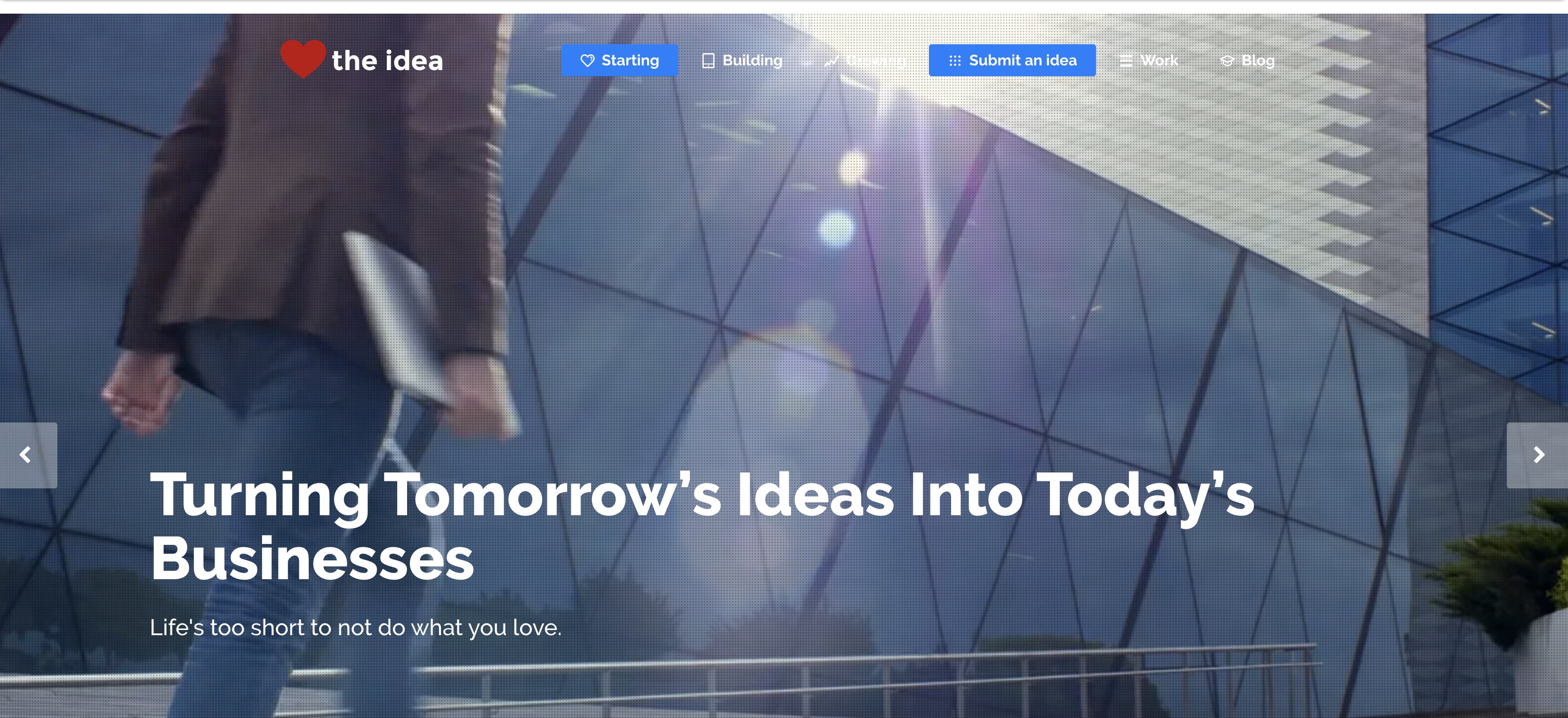 Early LTI homepage — 'Turning Tomorrow's Ideas Into Today's Businesses'
